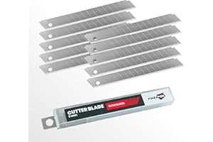 MARAPON® Cuttermesser Klingen 9 mm [10 Stk.] Ersatzklingen für Cutter | Hoch präzise Cutter Messer Klingen abbrechbar