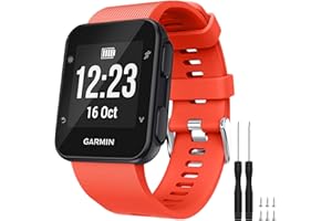 TopPerfekt Strap Compatible with Garmin Forerunner 35, Soft Silicone Replacement Watch Band Strap for Garmin Forerunner 35 Smart Watch, Fit 5.11-9.05 Inch (130-230 mm) Wrist