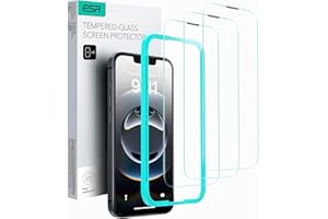 ESR Szkło hartowane kompatybilne z iPhone 14 ochraniacz ekranu i iPhone 13/13 Pro, z łatwą instalacją, ochroną klasy wojskowej, ultra wytrzymały, odporny na zarysowania, 3-pak