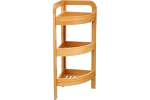 WELL HOME MOBILIARIO & DECORACIÓN WELL HOME - Scaffale angolare in bambù con 3 ripiani H.61 cm