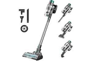 Ultenic U11 Pro Aspiradora sin Cable, Aspirador Escoba Vertical Potente 25000PA, Vacuum Cleaner Multifuncional con Pantalla Táctil, Autonomía de 50 Minutos, 3 Niveles de Potencia Adjustables