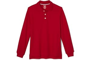 French Toast Poloshirt für Kinder, Unisex, langärmelig, Piqué, Rot, 14