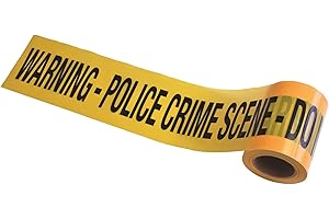 Bristol Novelty GJ439 Crime Scene Tape Practical Joke Set, Unisex Adult, Yellow/Black, One Size