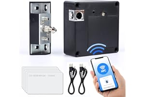 CODACE RFID Cabinet Lock, Smart NFC Electronic Locks for Wooden Cabinet Cupboard Pantry Drawer-2Pack