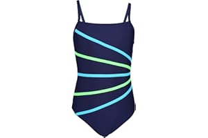 Aquarti Bañador Niña – Bañador Natación Niña con Tirantes Ajustables, Resistente al Cloro