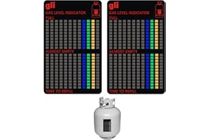 AETHERAURORA 2 Pcs Indicatore di Livello del Gas, Pratico propano Butano GPL Carburante Indicatore Magnetico di Livello del Serbatoio Bombola, Riutilizzabile, per cucine Barbecue all'aperto Campeggio (Nero)