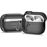Minesk Airpods Pro 2 ile Uyumlu Fabric Serisi &Ouml;zel Kilitli Tasarım ve Kumaş Y&uuml;zeyli Kılıf Darbelere Karşı Koruyucu Kapak (Gri
