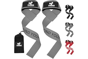 Frizco Weight Lifting Straps - Premium Neoprene Padded Heavy Duty Double Stitched Weight Lifting Gym Straps, Deadlift, Gym Accessories for Men and Women,Anti Slip100% cotton, Extra long length