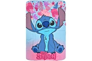 Clondo Coperta Plaid Per Bambini, Per Stitch Fan, Morbido Pile, Idea Regalo, Gadget, Super Soffice, Rosa