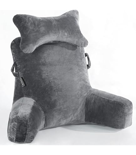 Almohada De Lectura Grande 75x55 Cm: Cojín Acurrucable Con Soporte Para Cuello Y Brazos, Funda Lavable - Para Sofá, Cama Y Suelo