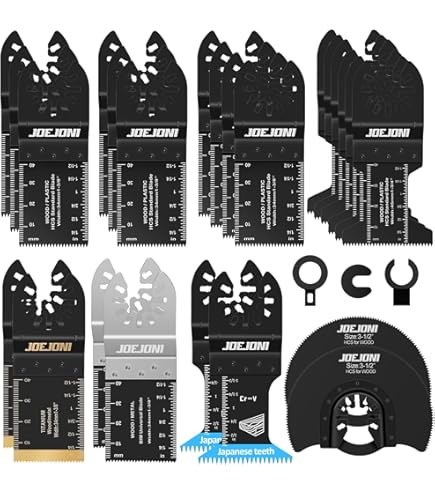 TopsTools FA35B_10 10 stuks metalen snijmessen compatibel met Dewalt Stanley Black en Decker Bosch Fein (niet StarLock) Makita Milwaukee Parkside Ryobi, Worx Workzone multifunctioneel gereedschap 35 mm