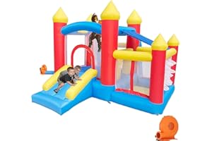 Ballsea Bouncy Castle with Fan for Children from 3 to 8 Years - Indoor 312 x 272 x 200 cm