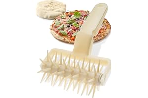 ORBLUE Rouleau pique-pâte, aide à cuisiner uniformément des pizzas à la croûte fine et empêche la pâte de se boursoufler