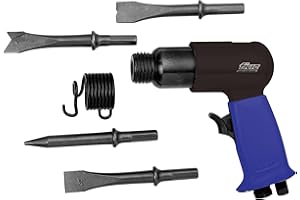 FIAC Martillo Cincelador Neumático 5060, Cincelador con Cinceles de 125 mm, Resorte de Retención, Mini Lubricador, Impactos por Minuto 4500, Presión Max 6,3 Bar