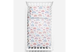 Baby Comfort 2 Piece Bedding Set 135x100 cm Duvet Cover & Pillowcase for Toddler Cot Bed (Rainbow)