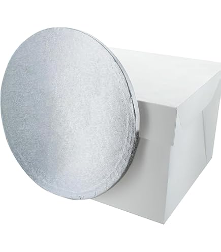 Scatole Portatorte Decoraciondulce - Confezione Da 10, Bianche, 30.4x30.4x15.2 Cm Con Coperchio