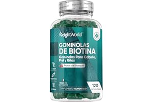 WEIGHTWORLD Gominolas de Biotina 5000 mcg - 120 Unidades - 13 Multivitaminas y Minerales en Gomitas con Vitamina C, E, Grupo B, D, A, Selenio, Yodo, Colina, Inositol - Suministro para 2 Meses - Vegetarianas