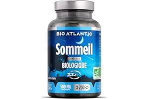 BIO ATLANTIC Complexe Sommeil Bio - A base d' Escholtzia de Passiflore et d' Aubépine - 200 comprimés