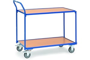 Fetra Transportgeräte MTPFG2740 Wagen Tablett Griff schräger Schneide, 2 randlos Plattformm, 850mm x 500mm