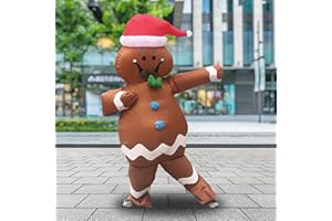 Mocoli Aufblasbarer Weihnachts Kostüm, Aufblasbares Kostüm für Erwachsene Aufblasbare für Halloween Party Geburtstag Weihnachten Cosplay Einfaches An und Ausziehen Batterie oder USB Angetrieben