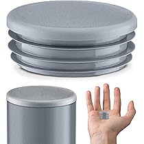Tappi Alettati Rotondi 35 Mm Grigio - 4 Pezzi Per Tubi, Terminali Protettivi In Plastica - Foto 6