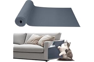 Storystore Cat Scratching Mat, 40cm x 250cm Self-Adhesive Cat Scratching Mat, Trimmable Cats Scratch Anti scratch furniture protector Suitable for Sofa,Carpets,Walls (Light grey)