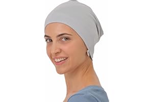 Deresina Headwear Bambusowo-bawełniana czapka do spania w jednym rozmiarze Błękitna