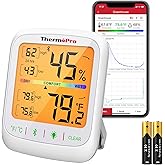 ThermoPro TP359 Bluetooth Akıllı İ&ccedil; Mekan Termometre, Telefon Uygulama Kontroll&uuml; Isı ve Nem &Ouml;l&ccedil;er, Ge&ccedil;miş Veri Kayıtlı ve Ala