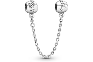 Pandora Moments Women's Sterling Silver Family Forever Safety Chain Charm for Bracelet