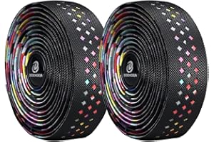 Boenoea Nastro Manubrio Bici Antiscivolo, (Set di 2) Nastro Manubrio Bici da Strada con 2 Tappi Manubrio per Bici da Manubrio, 235x3 cm