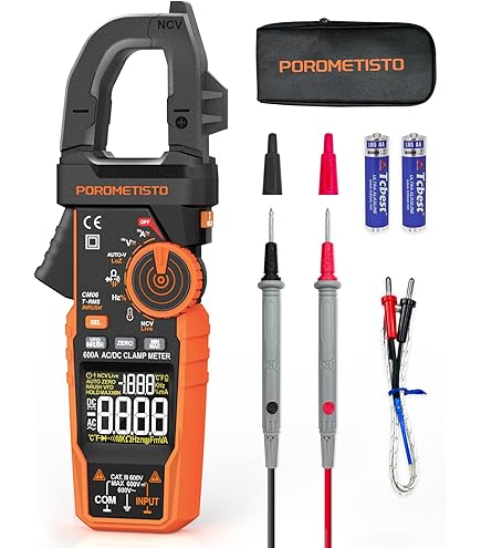 BTMETER Digitales Stromzangen Multimeter BT-570S-APP mit Bluetooth, 6000 Zählungen TRMS Stromzangen Amperemeter mit auto Bereichswahl Spannungsprüfer Misst AC DC Volt Ampere Ohm NCV Temp kapazität
