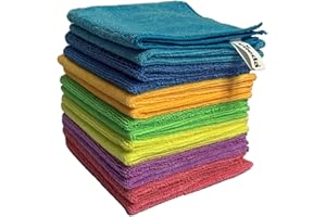 Vileda Mikrofaser Allzwecktücher Colors, Reinigungstücher zur trockenen und feuchten Anwendung, 100% Mikrofaser-Material, 30 x 30 cm, Mehrfarbig, Maxi-Pack, 14er-Pack