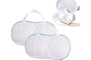 UV STYLISH Set di 2 sacchetti per bucato per lavatrice, rete per bucato, reggiseni con cerniera, set di sacchetti per la biancheria intima, piccoli vestiti, ecc. (blu)