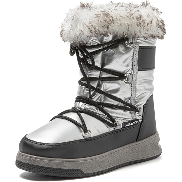Bottes De Neige Homme Topwolve - Imperméables, Doublure Fourrée Chaude, Semelle Antidérapante, Mi-mollet