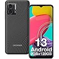 DOOGEE N50S(2024) Mobile Phones SIM Free Unlocked, Android 13 Smartphone, 9GB+128GB/1TB, Octa-Core, 20MP+8MP, 6.52 inch HD+ IPS Screen, 4200mAh, 4G Dual Sim Free Unlocked UK, GPS/Face Unlock - Black
