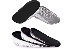 Olukssck 1 paire de Semelles de Talon d'augmentation la Hauteur en Gel, Talonnette Grandissante Invisibles pour Homme et Femme, Absorption des Chocs, Hauteur 1 cm 2 cm 3 cm