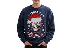 Sanfran Clothing Greg Wallace Christmas Jumper Funny Festive Chef Foodie Who Want's Stuffing Ugly Xmas Office Party Sweater Sweatshirt