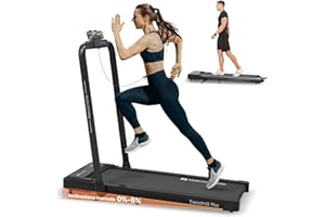 Mobvoi Home Treadmill Plus Tapis roulant AI Intelligente pieghevole 3 in 1 Tappetino da passeggio 1-12 km/h Walking Pad Compatto sotto la scrivania Corsa per casa e ufficio TicSports APP 120 kg