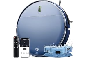 OMESER Roboter Staubsauger und Wischmopp Kombination, 2-in-1-Wischroboter Staubsauger, WLAN/App/Fernbedienung, starke Saugkraft, Staubbehälter und Wassertank, selbstaufladend, ideal für Tierhaare, Hartböden