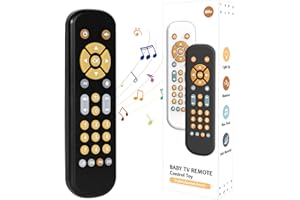 Orzbow Baby TV Pilot Zdalnego Sterowania, Edukacyjne Zabawka Muzyczna dla maluchów z różnymi efektami dźwiękowymi, Symulowany Pilot do Telewizora dla niemowląt na prezent, z silikonową osłoną
