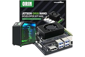 Yahboom Jetson Orin Nano SUPER 8GB Development Board Kit 67TOP, with Jetson Case, RGB Cooling, USB Microphone Camera, Electronic Kit Intelligence (Orin Nano 8GB Mini PC Kit)
