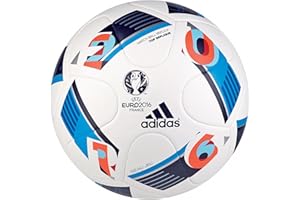Adidas Top Replique Ballon UEFA Euro 2016 White/Bright Blue/Night Indigo Taille 5 (AC5450)