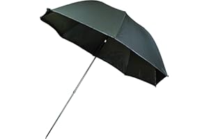 KingCarp - Umbrella 2.5m Round Tilting Waterproof 190T Fabric Dark Green Fishing Brolly with Adjustable Height [25-1241]