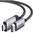 UGREEN 4K@60Hz DisplayPort to HDMI Cable 2 M(6.6FT),Unidirectional DP Computer to HDMI Monitor/TV,DP 1.4 Male to HDMI 2.0 Male Cord,DP-HDMI Connector,Compatible for HP/Dell/ThinkPad/AMD/NVIDIA/Desktop