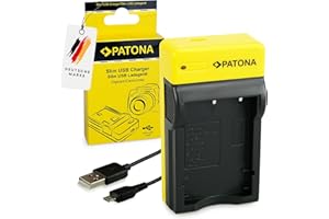 PATONA Slim Chargeur Compatible avec Fuji Fujifilm NP-40, NP-60, NP-95, NP-120, Pentax D-Li8, Kodak Klic-5001 Batteries