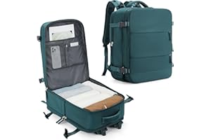 SZLX Torba Kabinowa Ryanair 40x20x25 na Bagaż Podręczny z Kieszenią na Laptopa Plecak Podróżny dla Kobiet Plecak Podróżny Easyjet Bag 45x36x20 Plecak Damski Miejski Wodoodporny Plecak Samolotowy