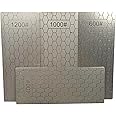 YJZ 4Pcs Diamond Sharpening Stones,Ultra-Thin Single Side Honeycomb Diamond Plate Honing Stone 400/600/1000/1200 Grit,2.48x5.94 Inch