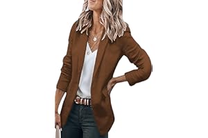 EFOFEI Femme Blazer De Travail Décontracté Veste De Costume Formelle à Un Bouton Blazer De Travail d'automne Décontracté Veste De Costume Bureau Affaires