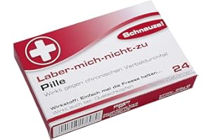 ERFURTH FUN Lustige Pillen LABER MICH NICHT ZU Pille 2er Set, als Geburtstagsgeschenk. Spaß, Anti Stress, gute Laune, Junggesellenabschied Mann und Frau. mit John Silver® Orakelsprüchen