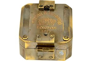 AASIYA NAUTICAL Kelvin & Hughes Natural Sine Brunton 1917 Compass Brass Mining Compasses, Brass Pocket Compass Outdoor Navigation Tools